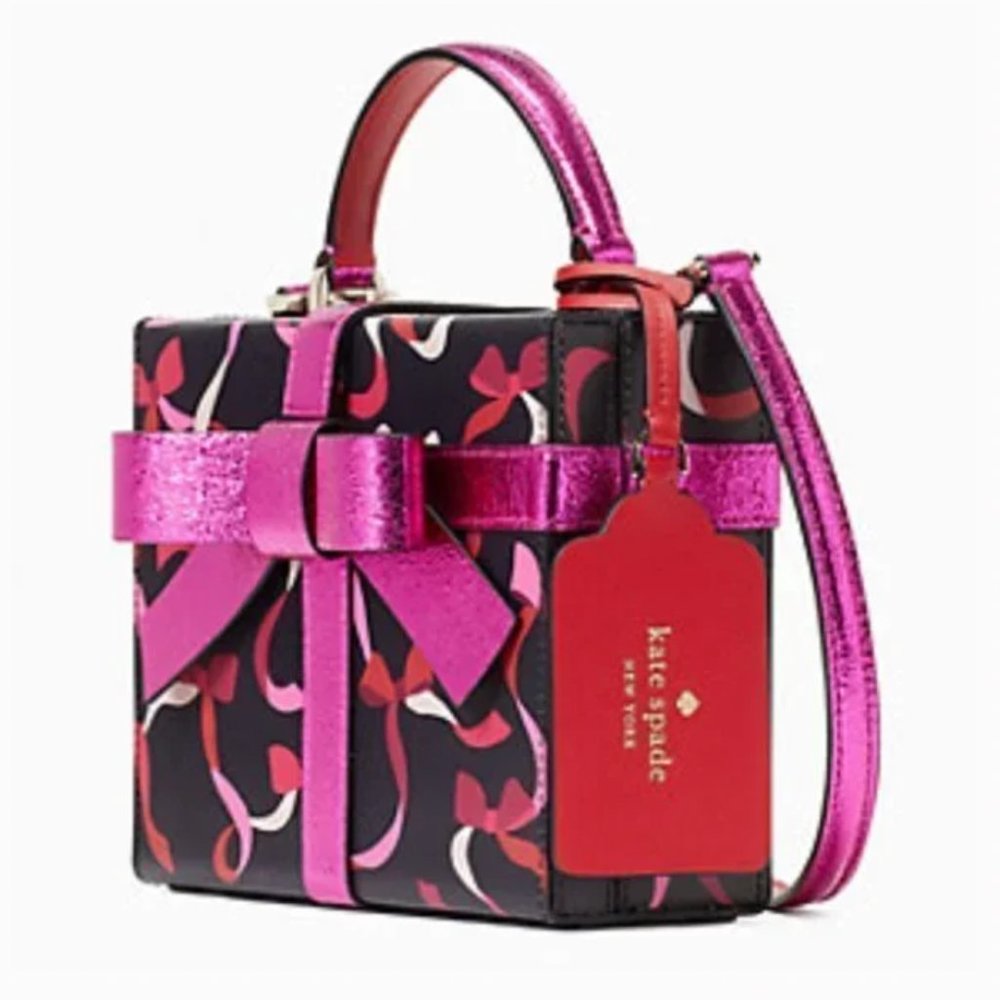 kate spade wrapping party gift box present crossbody purse bag nwt - Picture 3 of 8